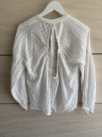 INTROPIA. blusa  blanca detalle espalda T.s