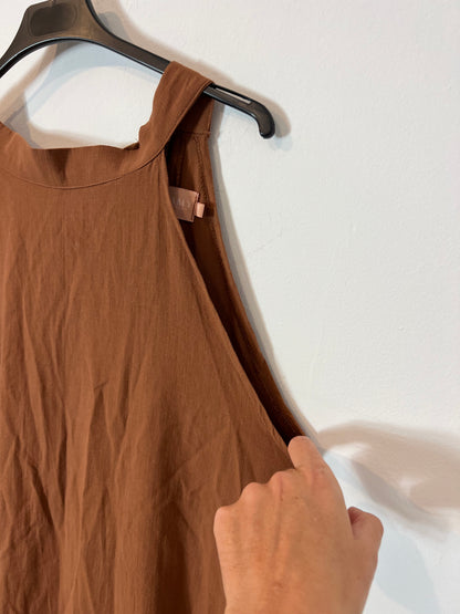 WAMY. Vestido marrón caracolas T.m/l