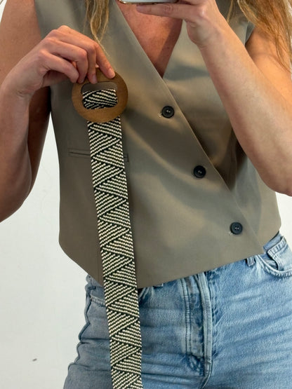 OTRAS. Cinturón elástico zig zag