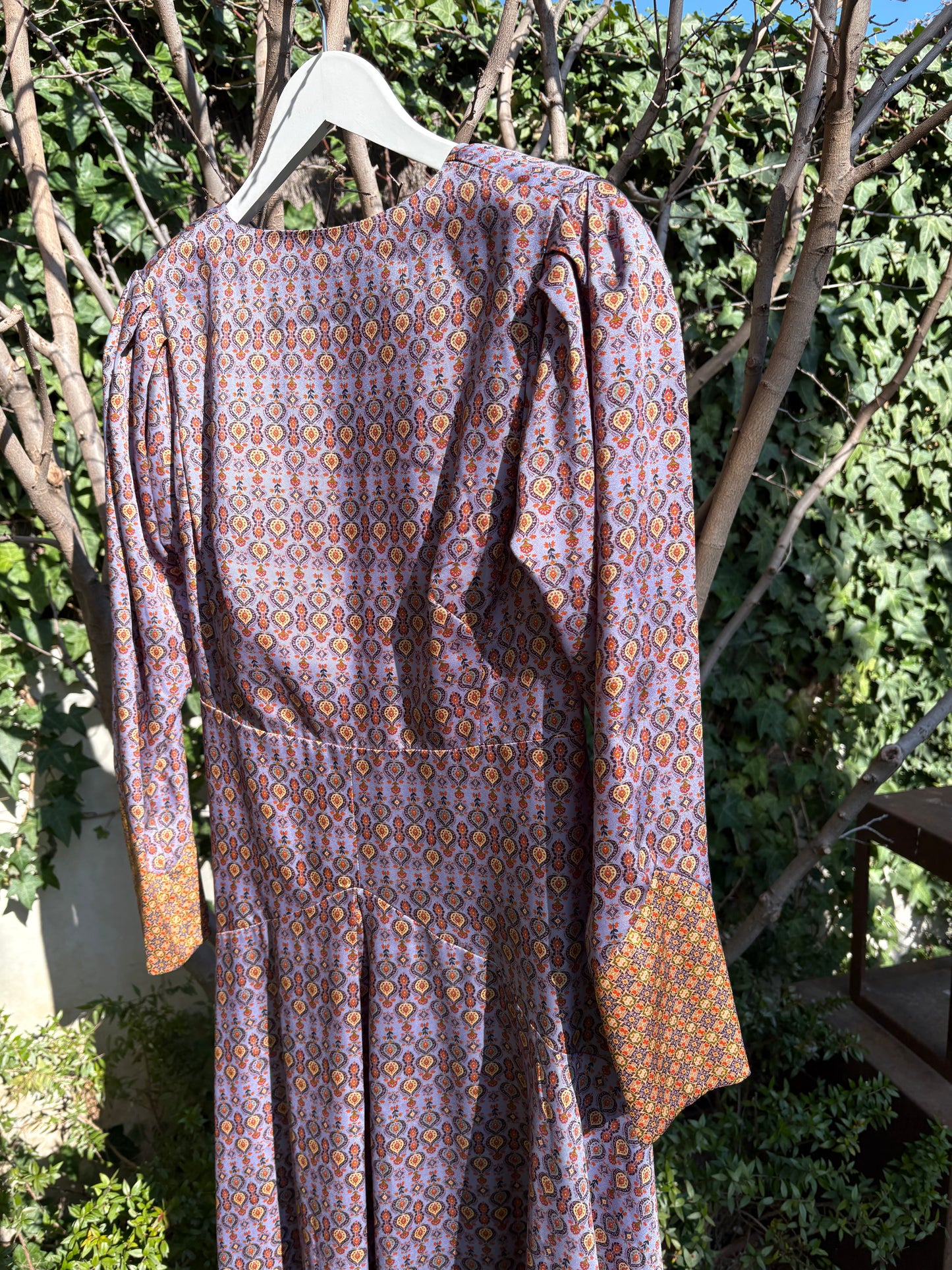 HIMBA. Vestido largo estampado abertura