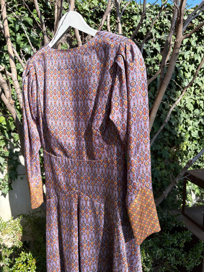 HIMBA. Vestido largo estampado abertura