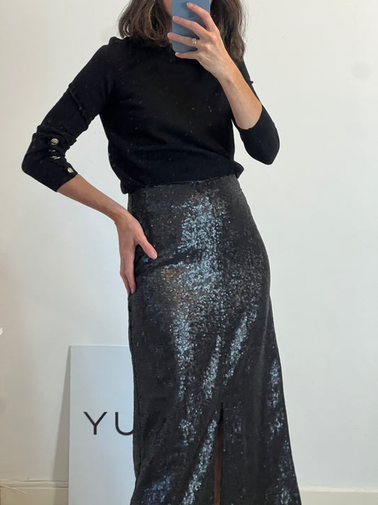 SÉZANE. Jersey negro botones T.s