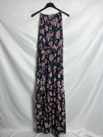 ISABEL MARANT ETOILE. Long floral halterneck dress. Size 40