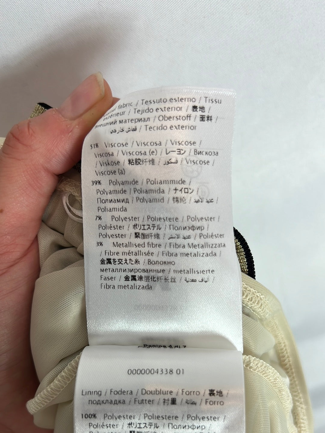 MISSONI. Pantalón hilos dorados zig zag. T 36