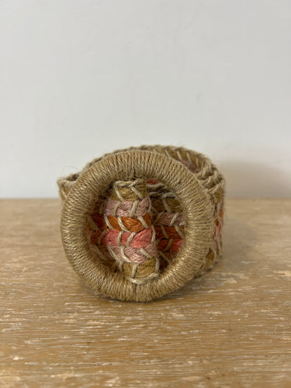 ZARA. Cinturón yute tonos pastel . T 80