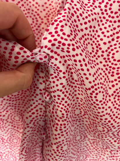 POLIN ET MOI. White blouse with rose print. TS