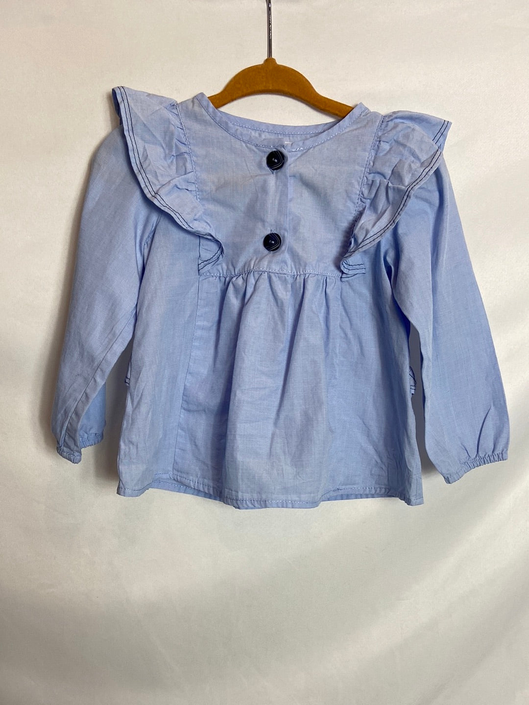 ZARA. Blue ruffled blouse Size 12-18 months