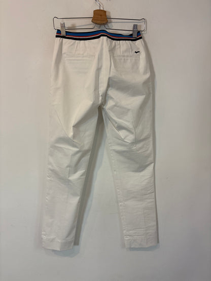 HARMONT & BLAINE. Pantalón chino blanco detalle cintura