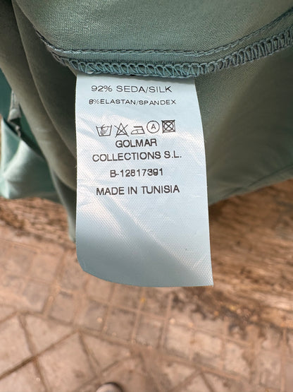 TCN. Top seda azul claro. T S