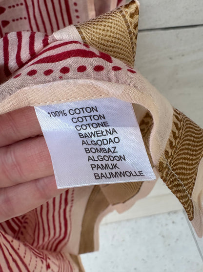 Pañuelo/ pareo estampado burdeos