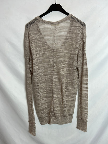 AMERICAN VINTAGE. Beige flecked sweater. TS