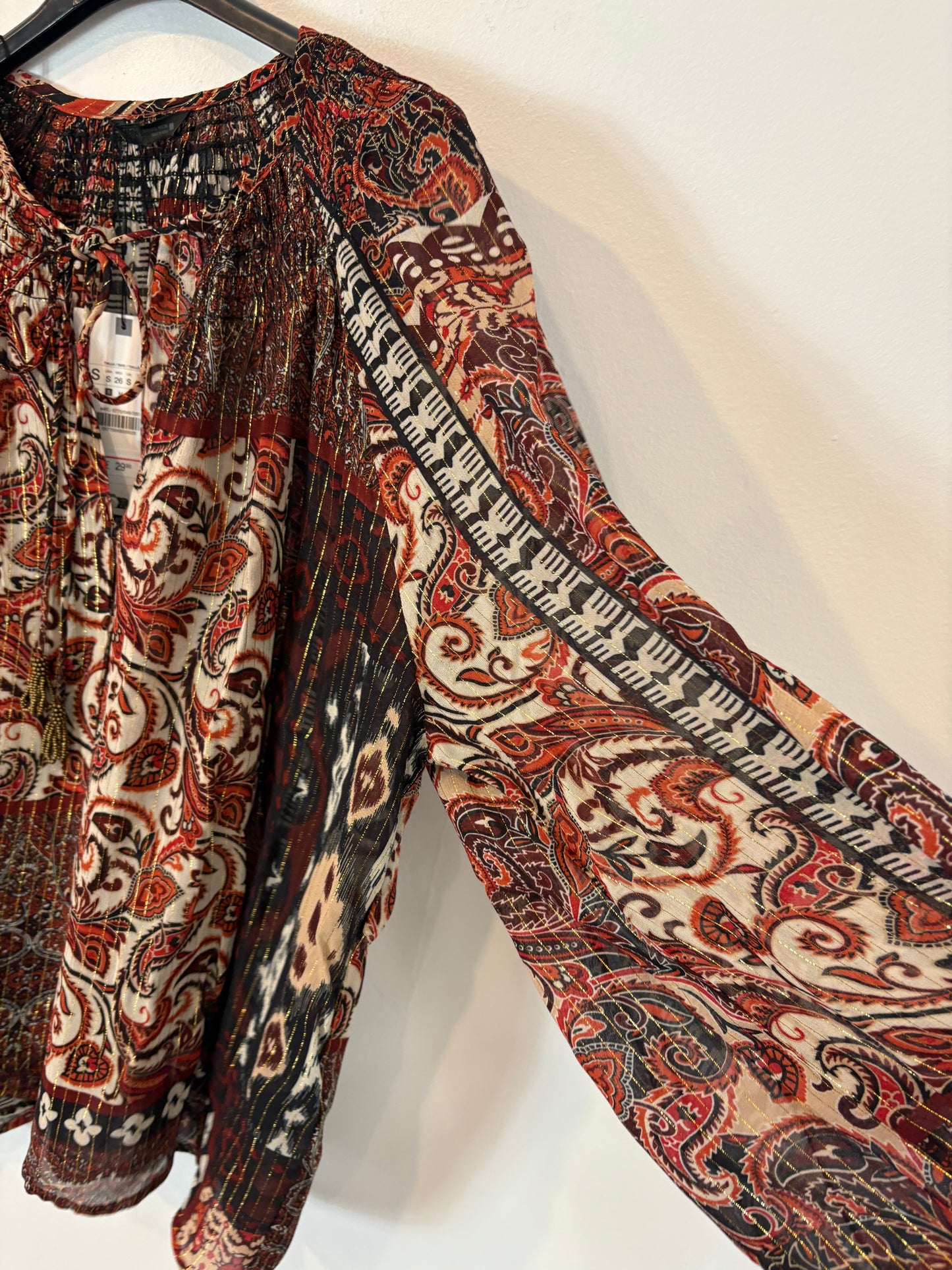 SHEIN. Burgundy Fringed Cardigan Tl