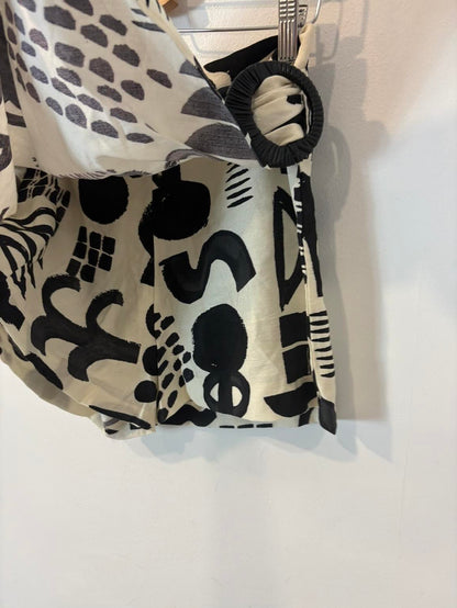 ZARA. Falda pantalón fluida bicolor