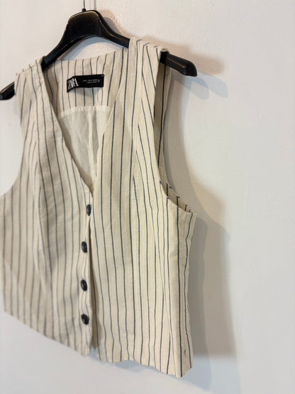 ZARA. Striped cotton vest. TS