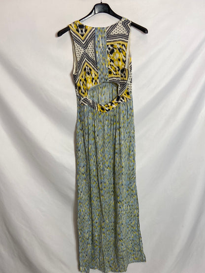 ZARA. Vestido midi estampado . T.xs