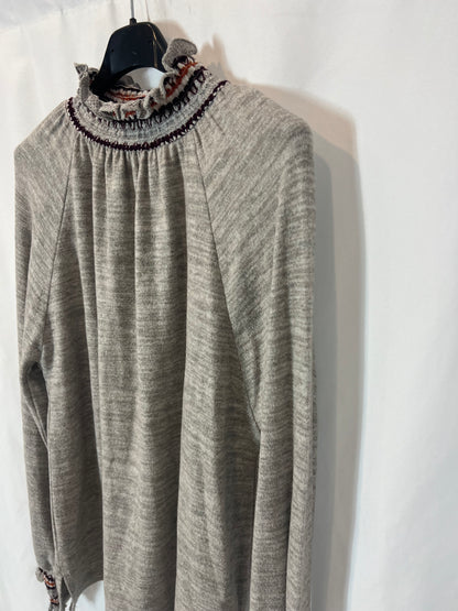 SFERA. Jersey jaspeado detalle cuello y puños T M