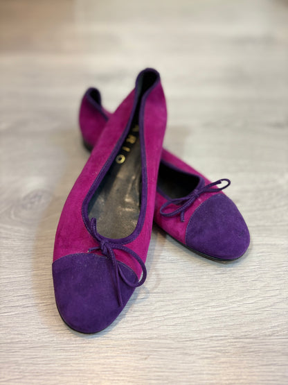 LARIO. Bailarinas piel buganvilla. T 40