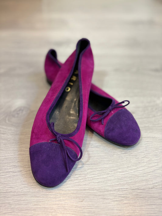 LARIO. Bailarinas piel buganvilla. T 40