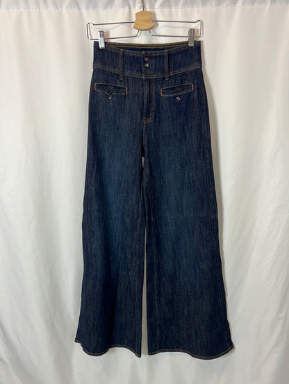 PILCRO. Dark denim wide leg. Size 36
