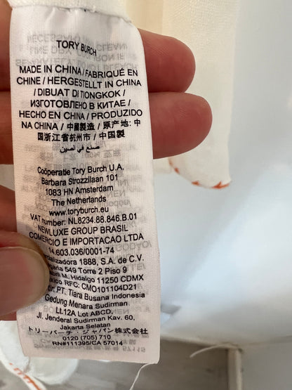 TORY BURCH. Vestido blanco lino T.m