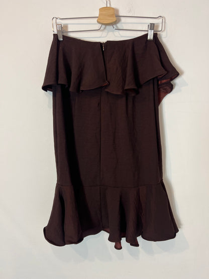 SFERA. Flowing brown midi skirt. TS
