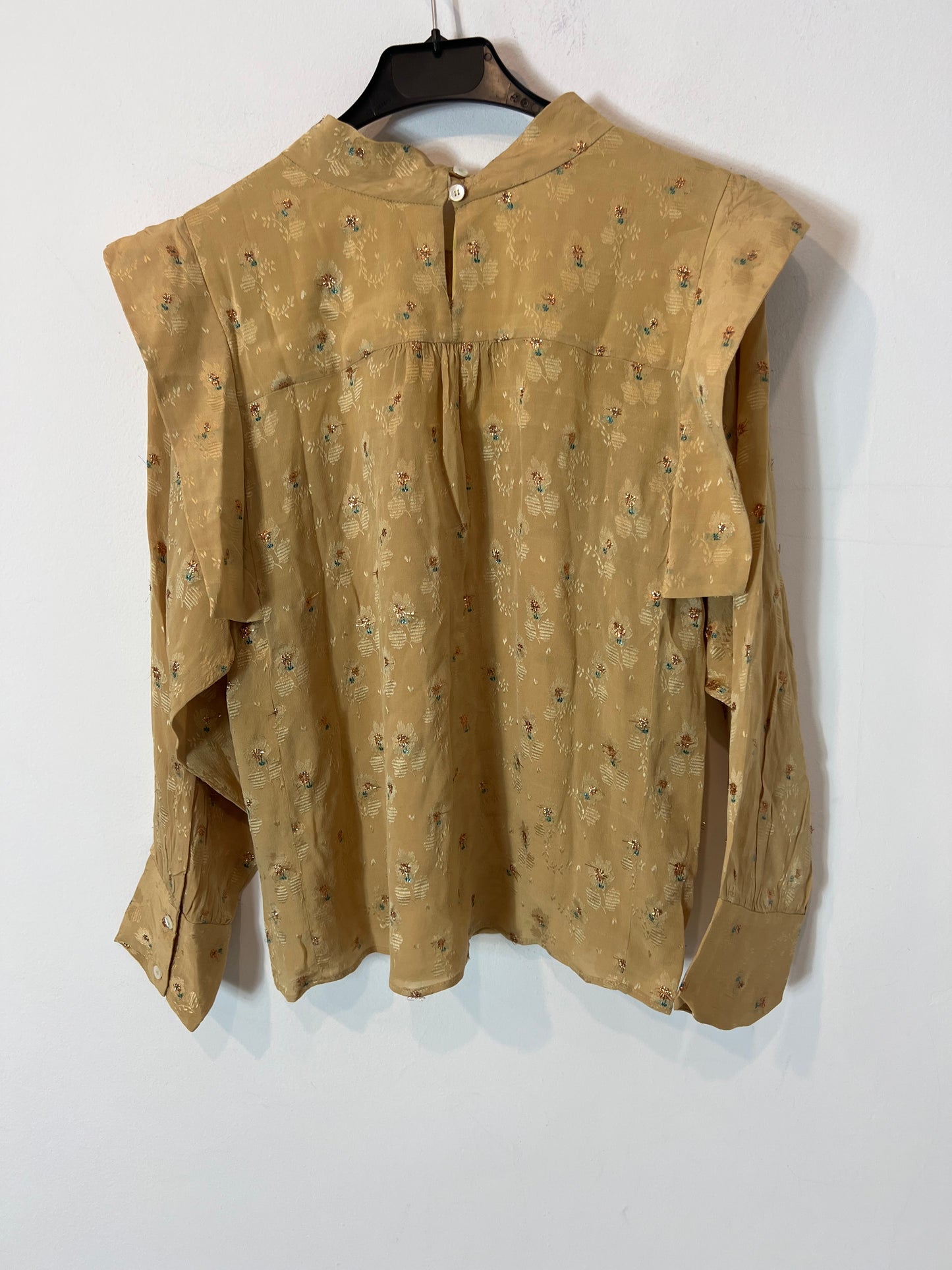 MASSCOB. Embroidered silk blouse T XS