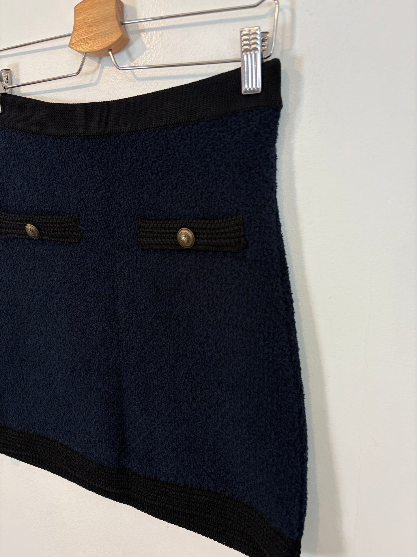 MASSIMO DUTTI. Total look falda y Cárdigan bicolor textura T.xs/s