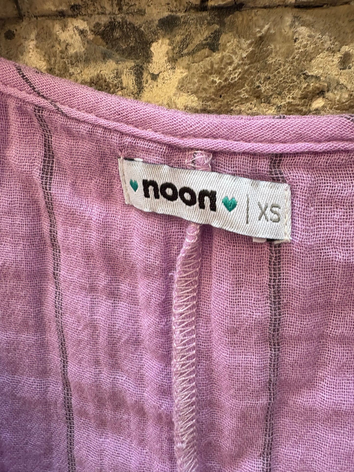 NOON. Lilac striped vest. XS