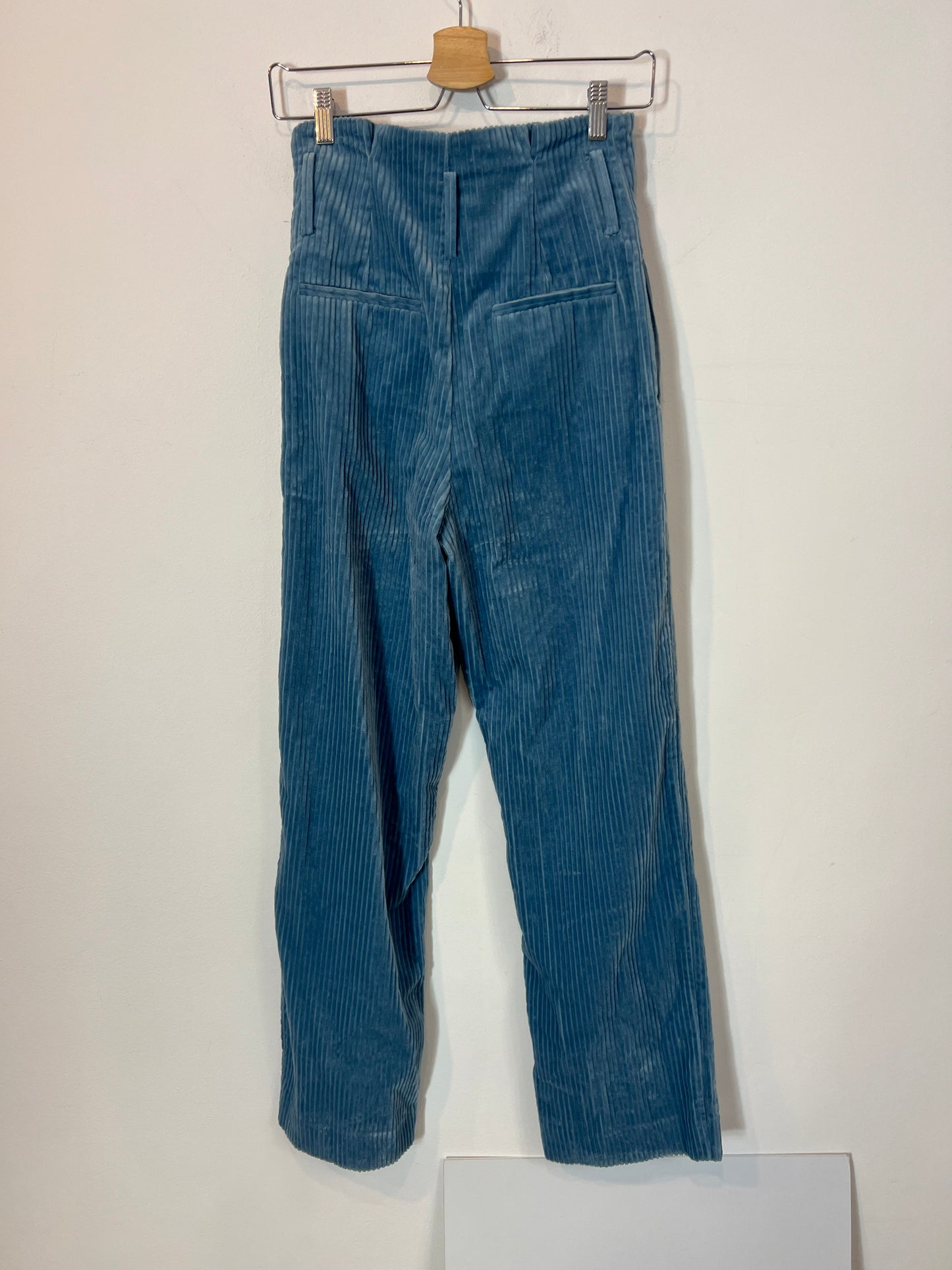 IRO. Wide-leg blue corduroy trousers, size 34