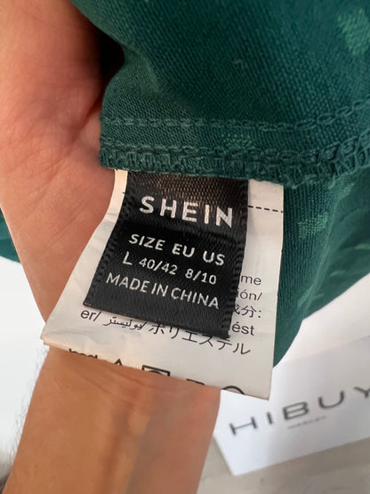 SHEIN. Green plumeti blouse Tl