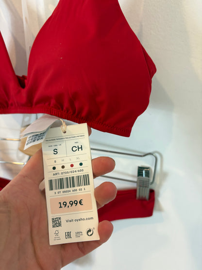 OYSHO. Bikini rojo. T S/M
