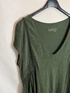 BA&SH. Vestido corto verde algodón .T 1 (S)