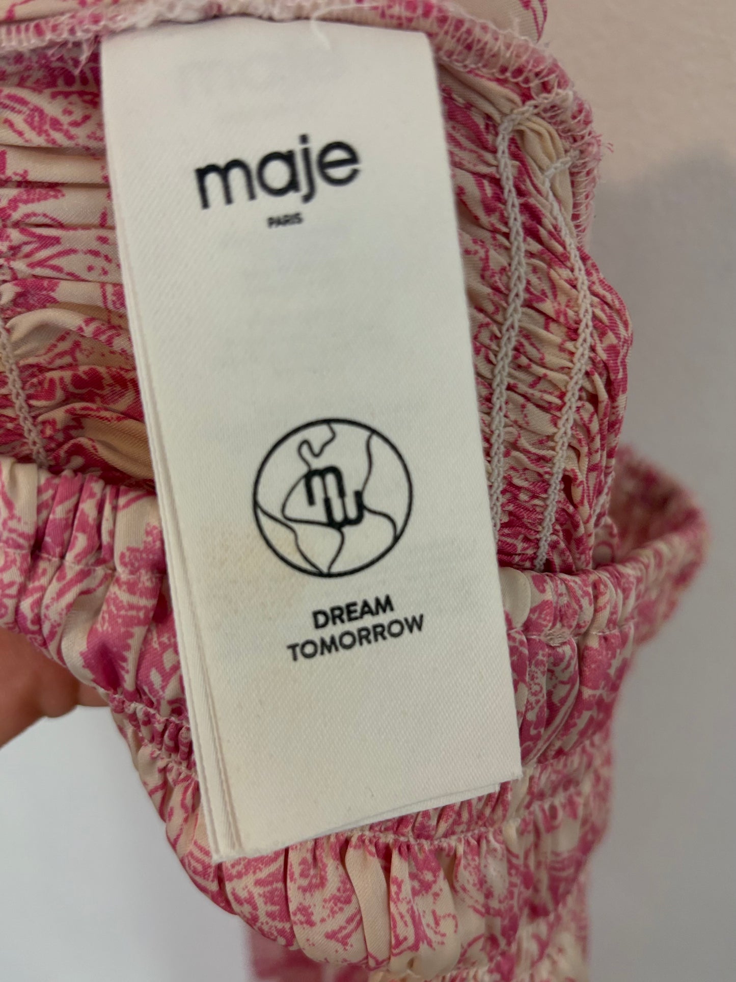 MAJE. Falda larga fluida detalle cintura