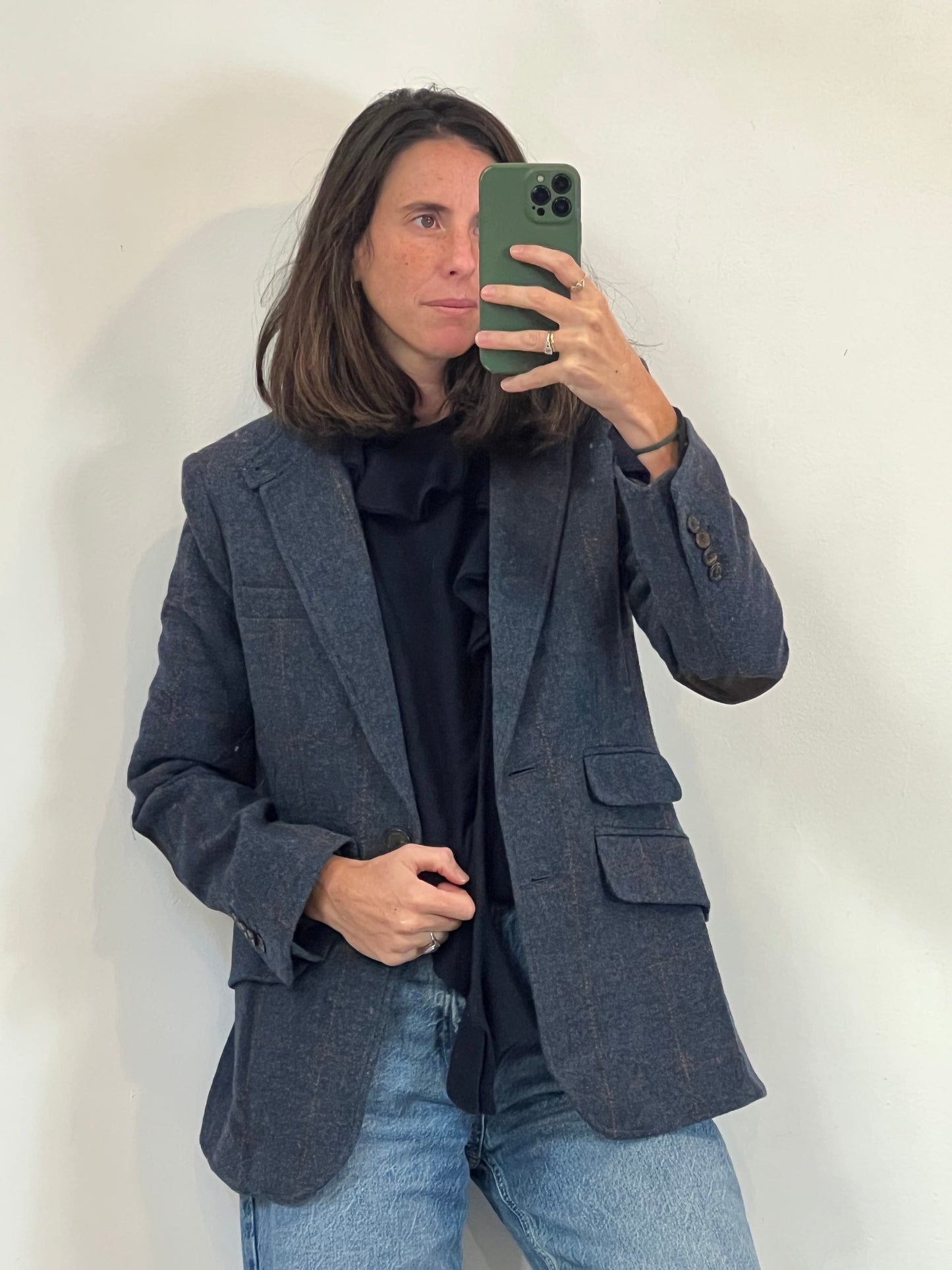 LLOYD'S. Blazer azul cuadros T.xs