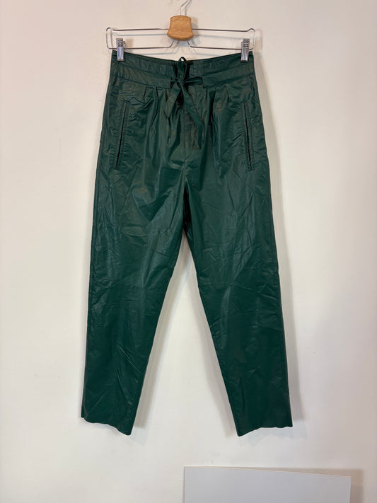 ISABEL MARANT. Pantalón verde textura