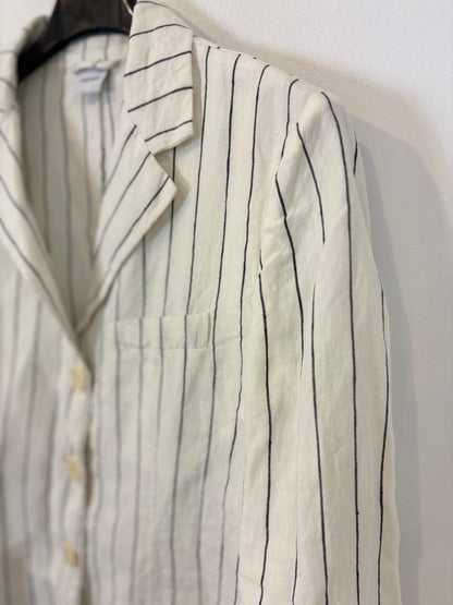 ASPESI. Total look lino rayas azules. T S