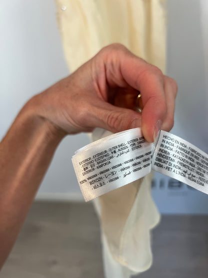 ZARA. Vestido lencero encaje y abalorios T.s