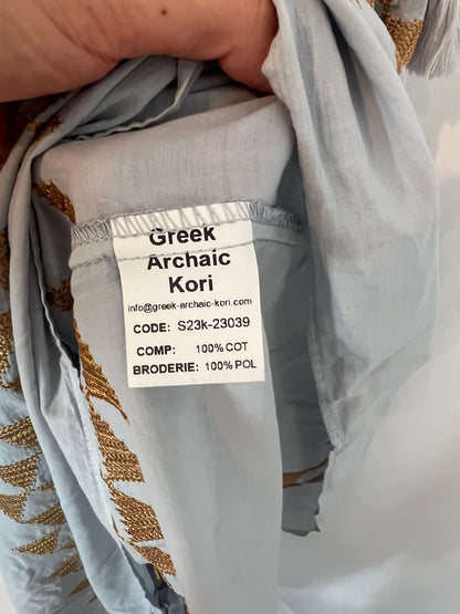 GREEK ARCHAIC KORI. Long embroidered dress. T.S.