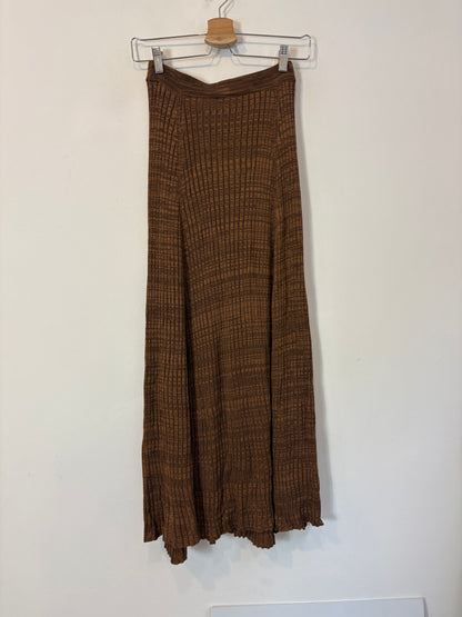 VEZAVENA. Vestido largo marrón aberturas