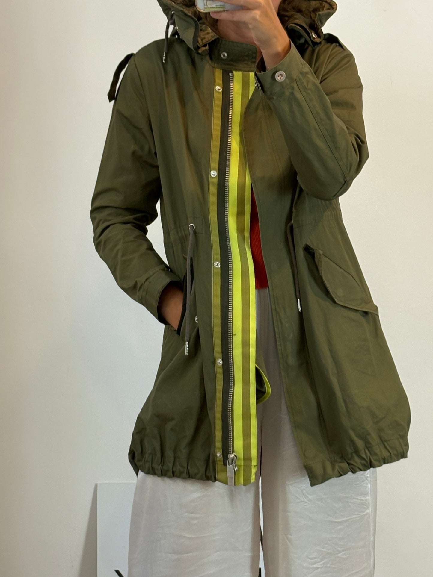 SCOTCH &amp; SODA. Green parka with removable hood. Size 1 (S)