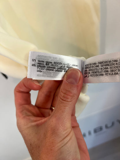 ZARA. Vestido punto lazos T.s