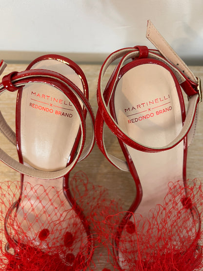 MARTINELLI X REDONDO BRAND. Sandalias rojas rejilla T.40