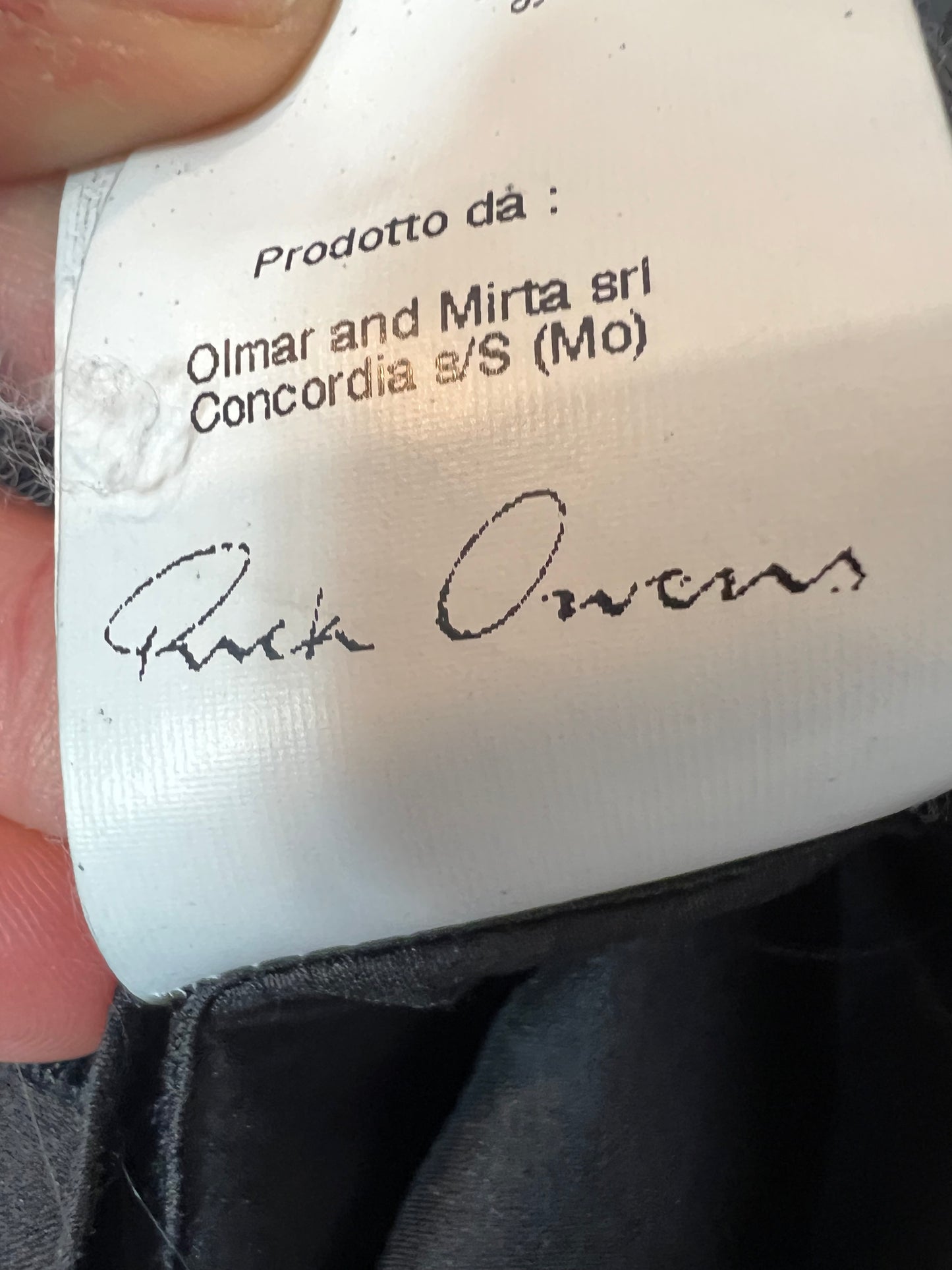 RICK OWENS.  Chaleco negro piel  T.36