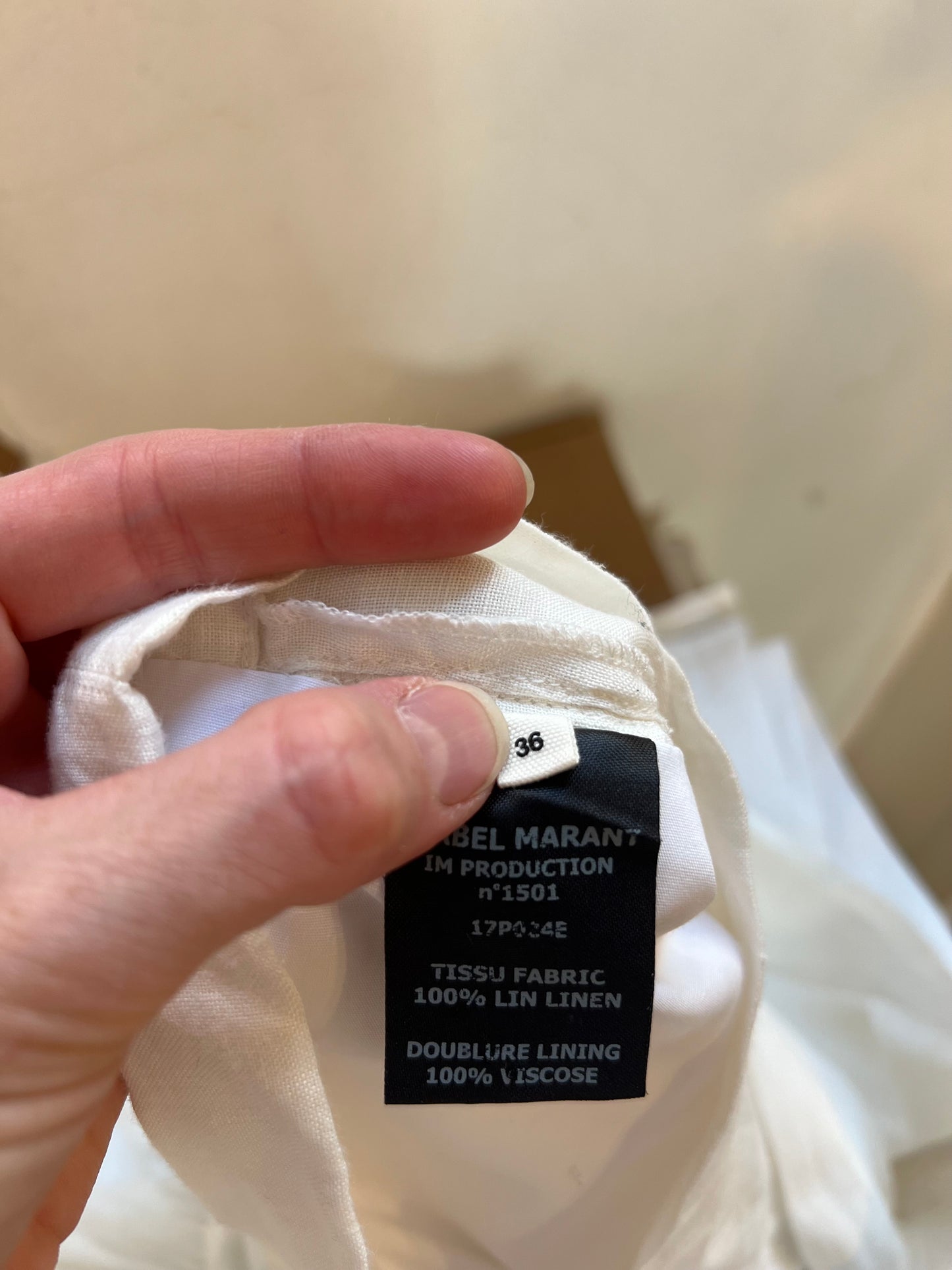 ISABEL MARANT ETOILÉ. White linen skirt T.36