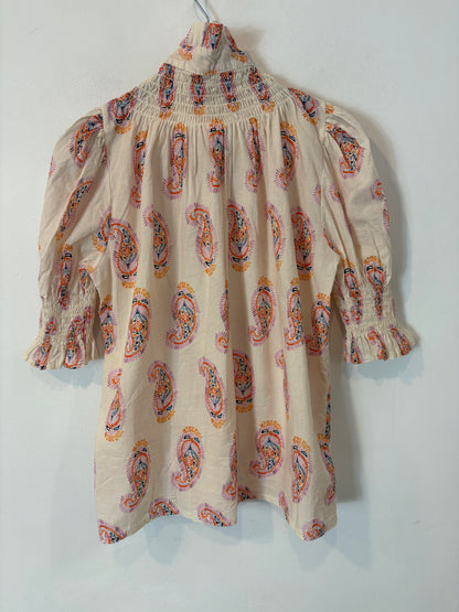 Blusa estampada nido de abeja