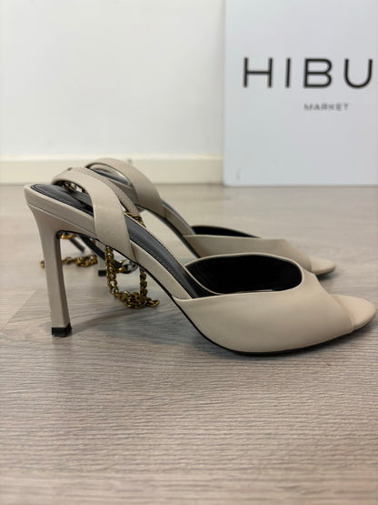 MASSIMO DUTTI STUDIO. Sandalia piel en crudo. T 38