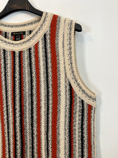 MASSIMO DUTTI. Top punto rayas T.m