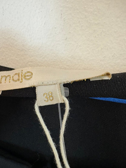 MAJE. Vestido negro corto bolsillos. T 38