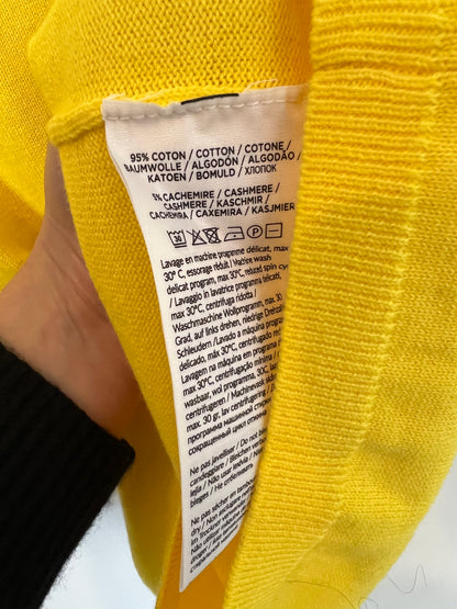 ABSOLUT CASHMERE. Yellow cotton and cashmere top. TM