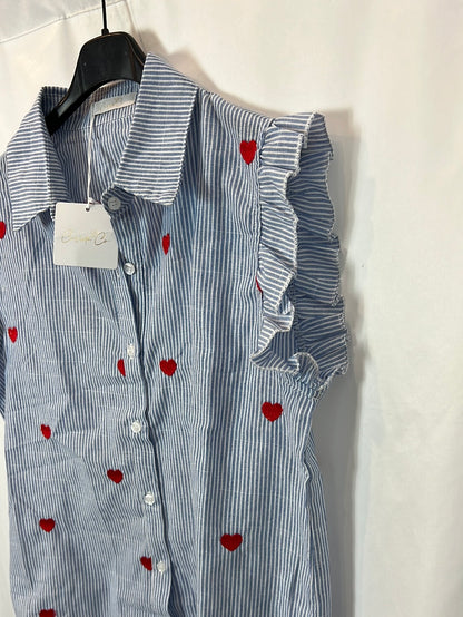 CARLOTA&CO. Blusa rayas corazones T.m/l